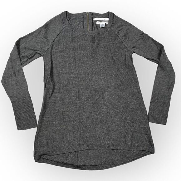 Max Studio Extrafine Merino Wool Waffle Texture Zip Back Sweater, Women’s Small - Picture 1 of 9